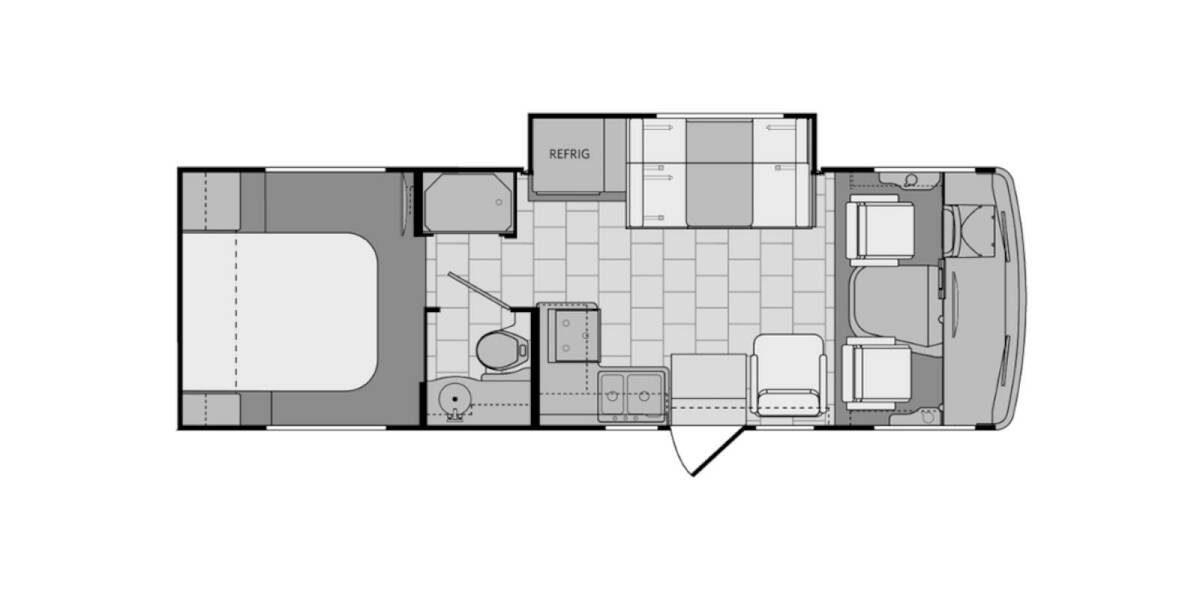 2015 Fleetwood Flair Ford 26D Class A at Luxury RV's of Arizona STOCK# U609 Floor plan Layout Photo