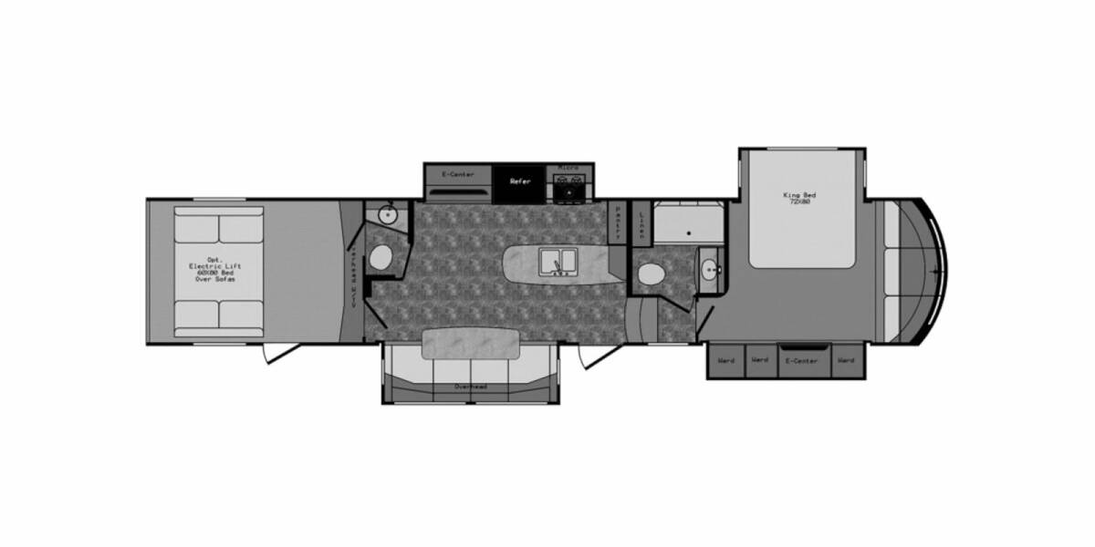 2015 CrossRoads Elevation lasvegas Fifth Wheel at Luxury RV's of Arizona STOCK# C280 Floor plan Layout Photo