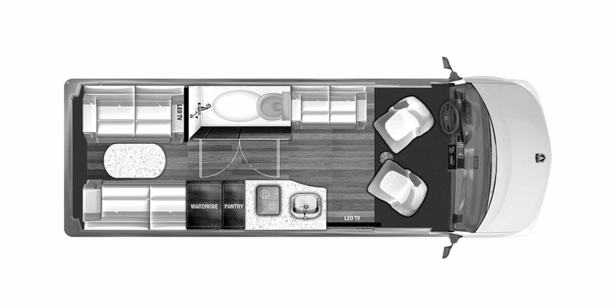 2019 Regency RV National Traveler TREK Class B at Luxury RV's of Arizona STOCK# M045 Floor plan Layout Photo