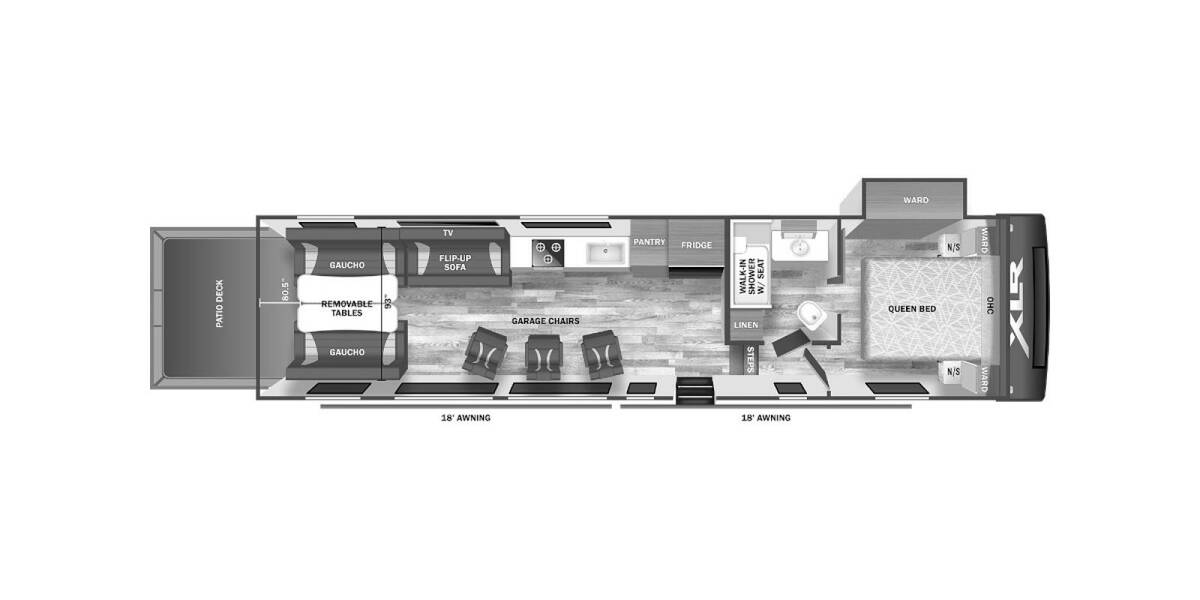 2023 XLR Nitro Toy Hauler 427 Fifth Wheel at Luxury RV's of Arizona STOCK# T920 Floor plan Layout Photo