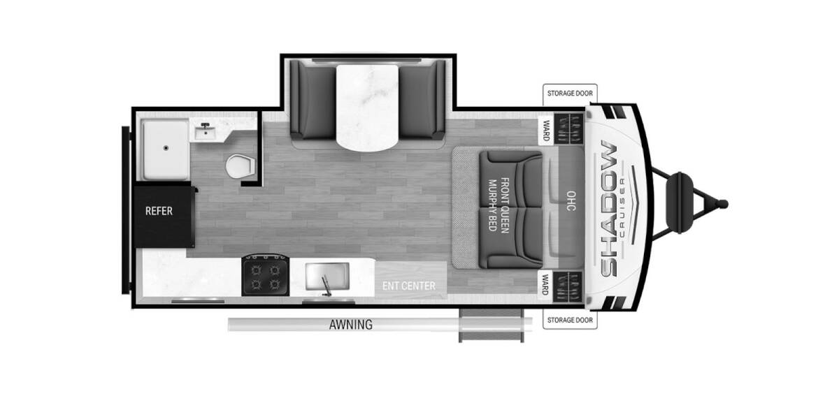 2024 Cruiser RV Shadow Cruiser 180MBS Travel Trailer at Luxury RV's of Arizona STOCK# T945 Floor plan Layout Photo