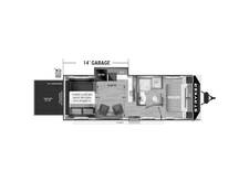 2024 Cruiser RV Stryker Toy Hauler 2614 Travel Trailer at Luxury RV's of Arizona STOCK# T967 Floor plan Image