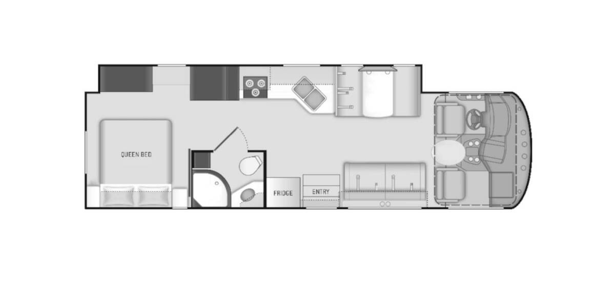 2018 Thor Freedom Traveler Ford F-53 A30 Class A at Luxury RV's of Arizona STOCK# U1130 Floor plan Layout Photo
