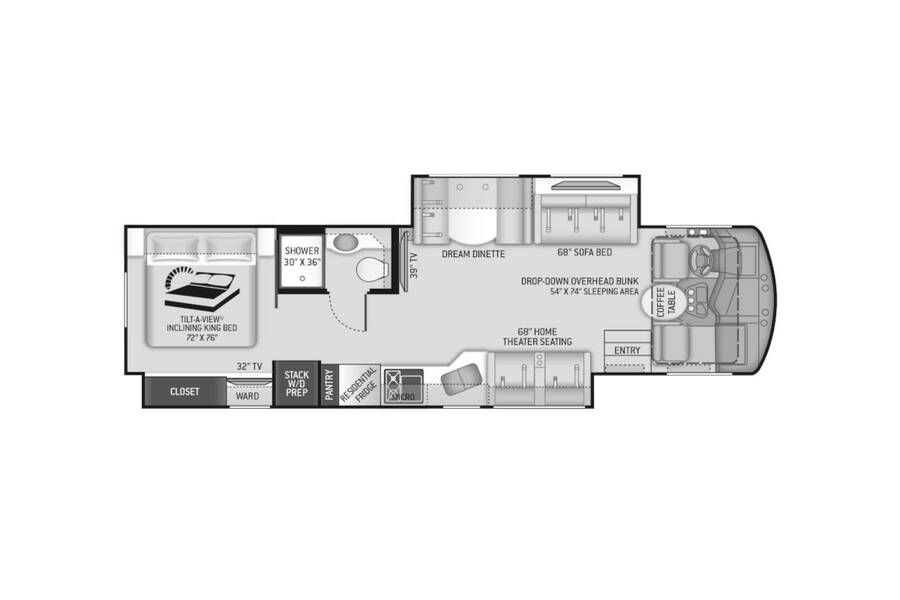 2021 Thor Challenger 35MQ Class A at Luxury RV's of Arizona STOCK# M108 Floor plan Layout Photo