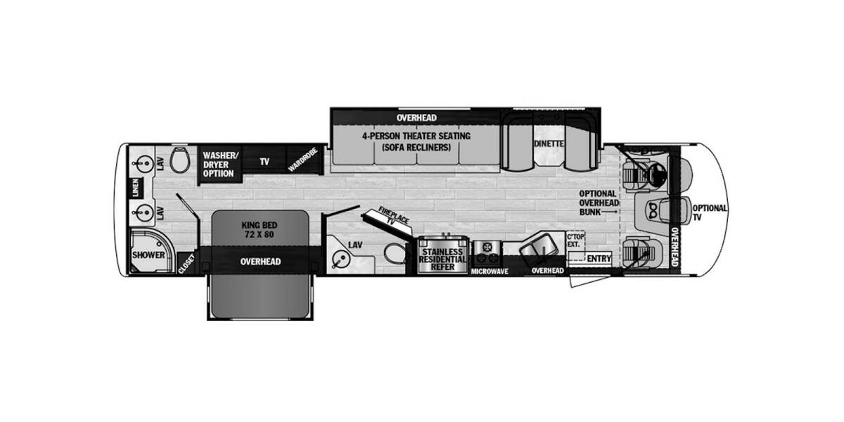 2019 Georgetown XL Ford F-53 369DS Class A at Luxury RV's of Arizona STOCK# U808 Floor plan Layout Photo