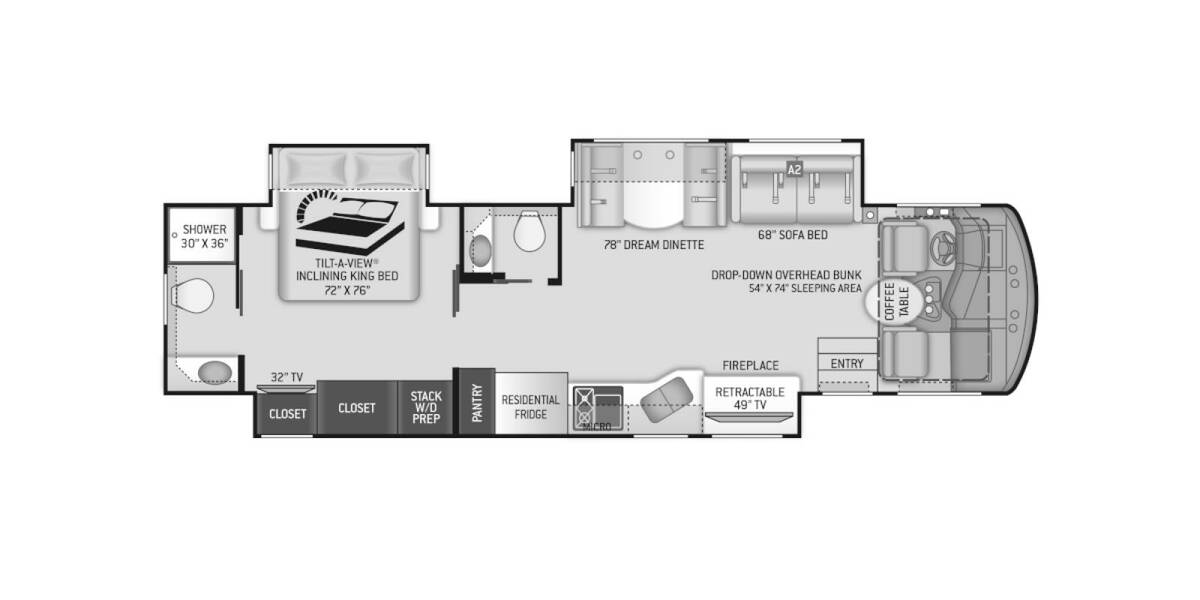 2021 Thor Challenger Ford F-53 37FH Class A at Luxury RV's of Arizona STOCK# M118 Floor plan Layout Photo