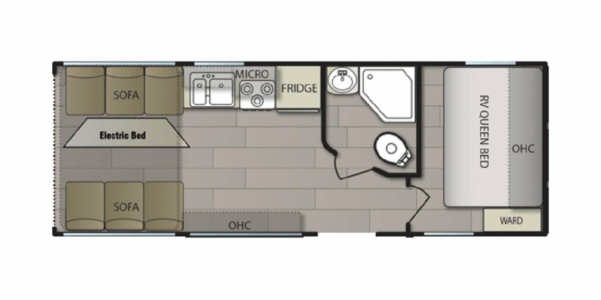 2019 Pacific Coach Rage n 2214LE Travel Trailer at Luxury RV's of Arizona STOCK# T472 Floor plan Layout Photo