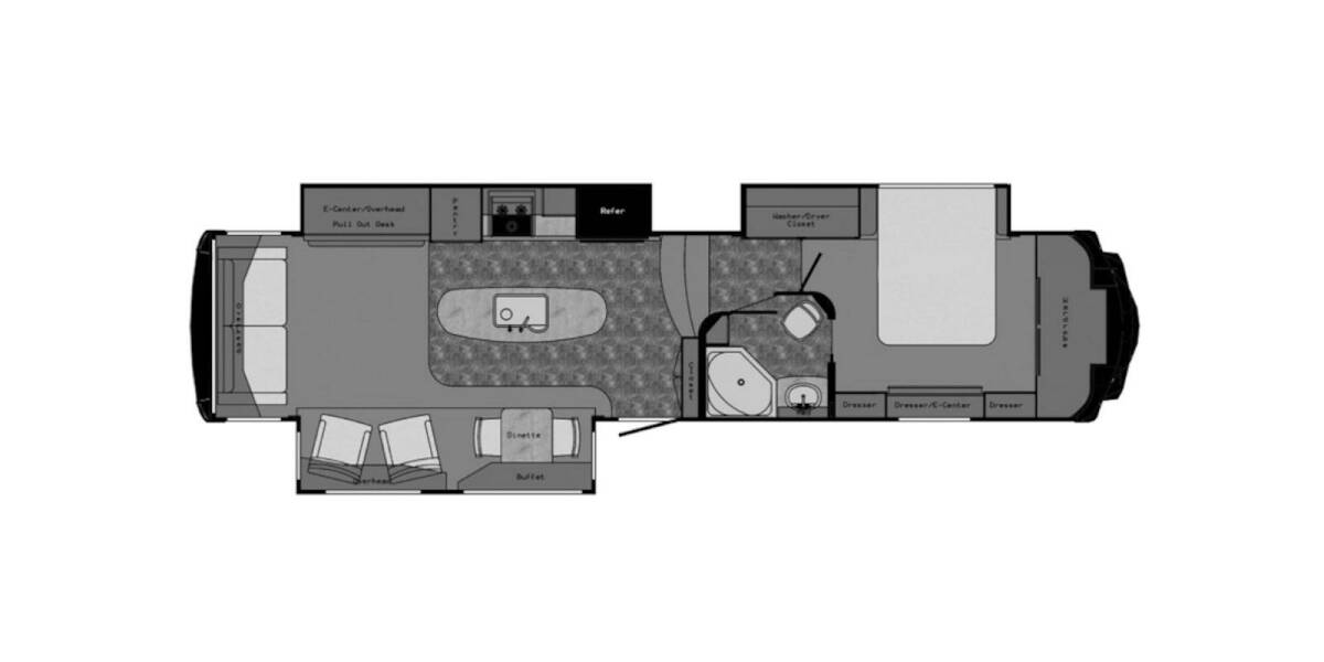 2015 Redwood 36RL Fifth Wheel at Luxury RV's of Arizona STOCK# U599 Floor plan Layout Photo