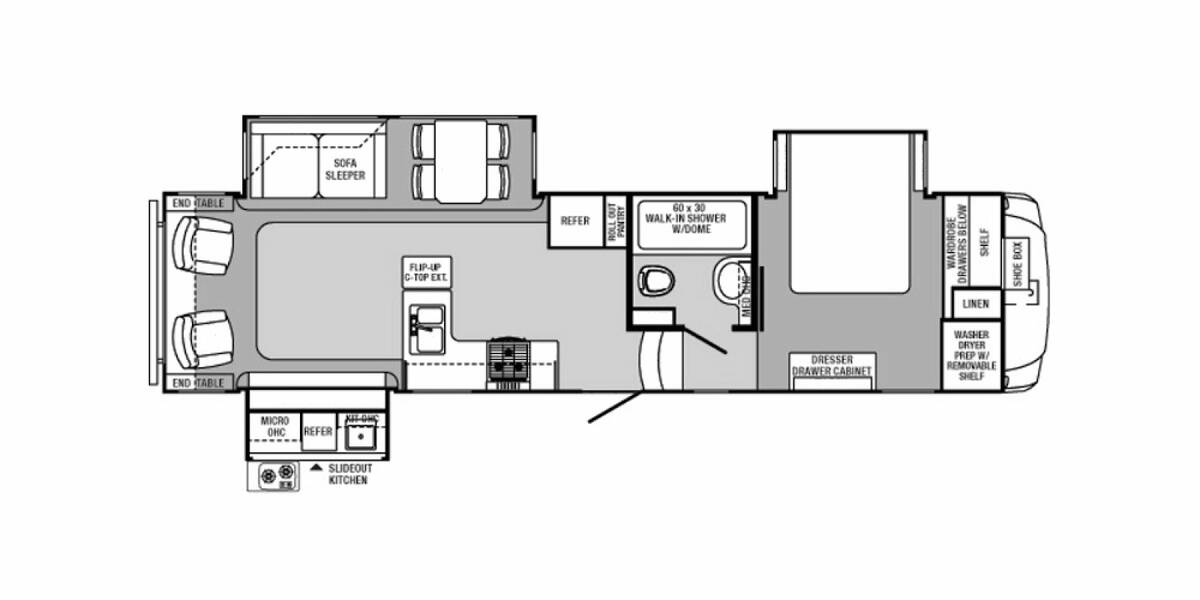 2015 Palomino Columbus 325RL Fifth Wheel at Luxury RV's of Arizona STOCK# U641 Floor plan Layout Photo