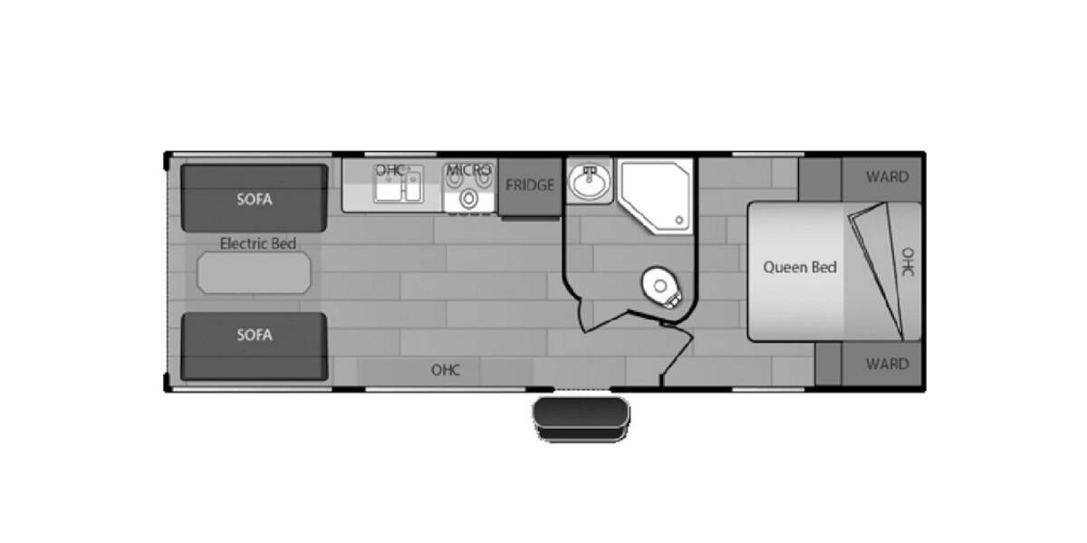 2020 Pacific Coach Rage'n Toy Hauler 2414LE Travel Trailer at Luxury RV's of Arizona STOCK# T527 Floor plan Layout Photo