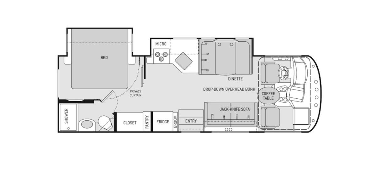 2018 Thor A.C.E. Ford 27.2 Class A at Luxury RV's of Arizona STOCK# U662 Floor plan Layout Photo