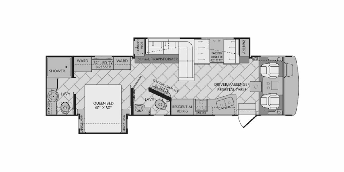 2018 Fleetwood Bounder Ford 35K Class A at Luxury RV's of Arizona STOCK# C288 Floor plan Layout Photo