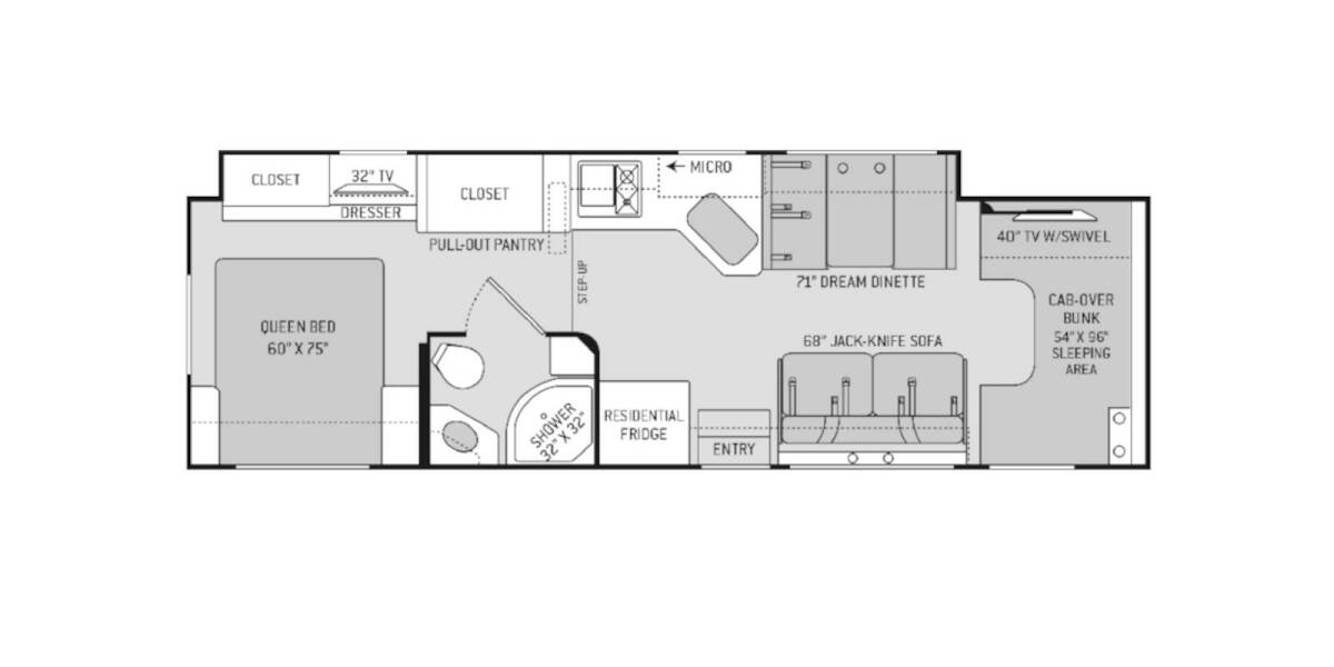 2017 Thor Chateau Ford 31W Class C at Luxury RV's of Arizona STOCK# U680 Floor plan Layout Photo