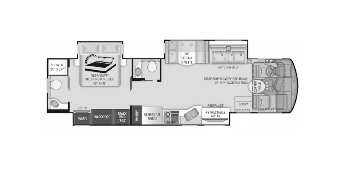 2020 Thor Challenger Ford F-53 37FH Class A at Luxury RV's of Arizona STOCK# M070 Floor plan Layout Photo