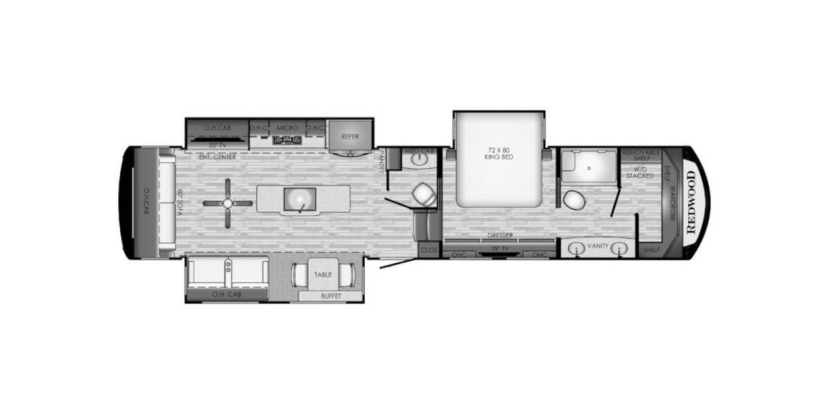 2020 Redwood 3901MB Fifth Wheel at Luxury RV's of Arizona STOCK# T569 Floor plan Layout Photo