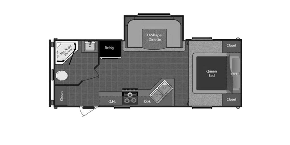 2014 Keystone Hideout West 23RBWE Travel Trailer at Luxury RV's of Arizona STOCK# U738 Floor plan Layout Photo