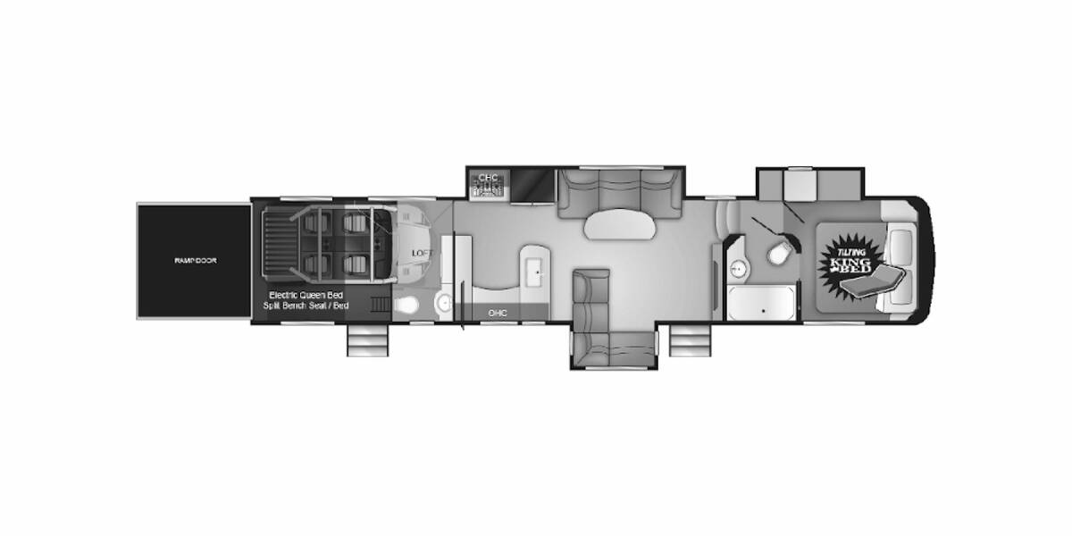 2020 Heartland Cyclone Toy Hauler 4005 Fifth Wheel at Luxury RV's of Arizona STOCK# U774 Floor plan Layout Photo