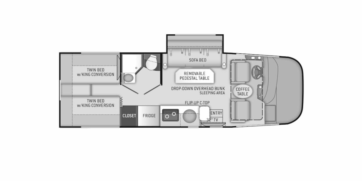 2021 Thor Vegas RUV Ford 24.1 Class A at Luxury RV's of Arizona STOCK# T123 Floor plan Layout Photo