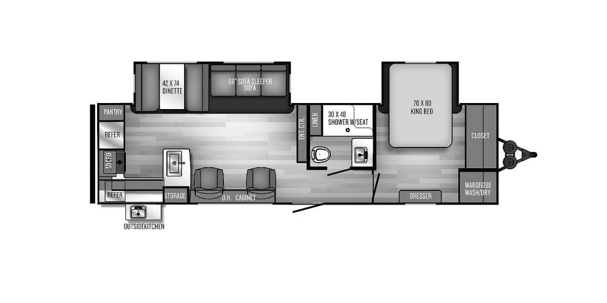 2021 Palomino SolAire Ultra Lite 304RKDS Travel Trailer at Luxury RV's of Arizona STOCK# T751 Floor plan Layout Photo