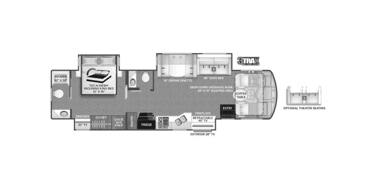2022 Thor Challenger Ford 37FH Class A at Luxury RV's of Arizona STOCK# M136 Floor plan Layout Photo