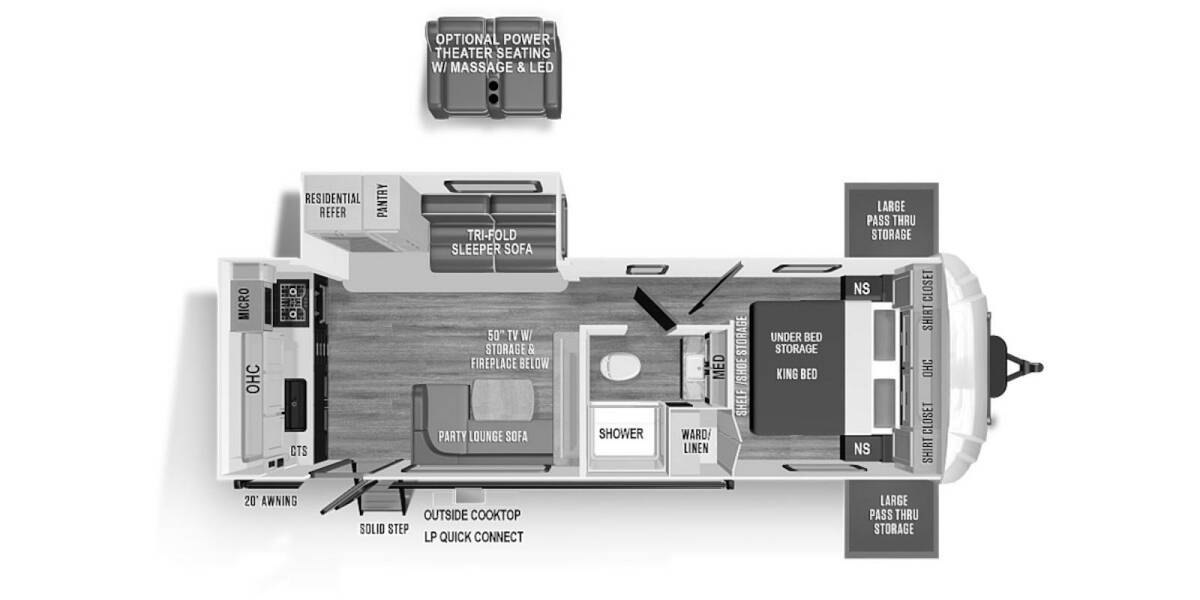 2022 Wildcat 247RKX Travel Trailer at Luxury RV's of Arizona STOCK# T791 Floor plan Layout Photo