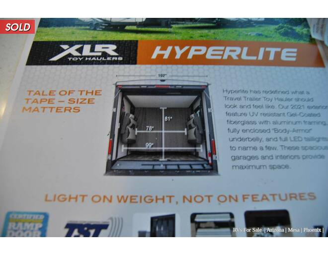 2022 XLR Hyperlite Toy Hauler 3016 Travel Trailer at Luxury RV's of Arizona STOCK# T797 Photo 34