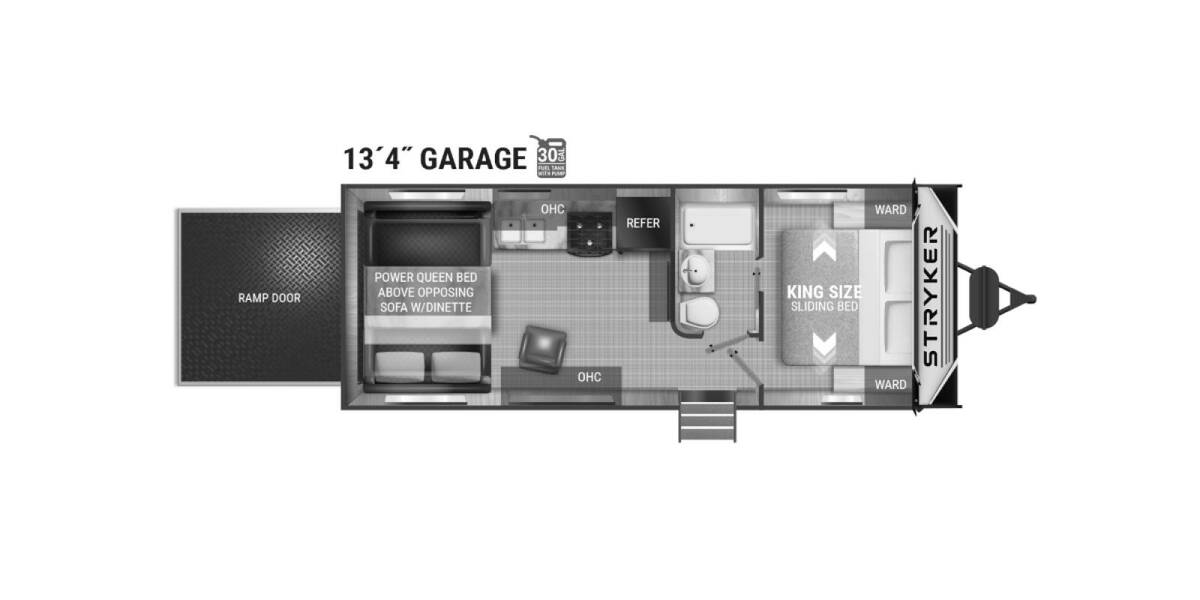 2022 Cruiser RV Stryker 2313 Travel Trailer at Luxury RV's of Arizona STOCK# T804 Floor plan Layout Photo