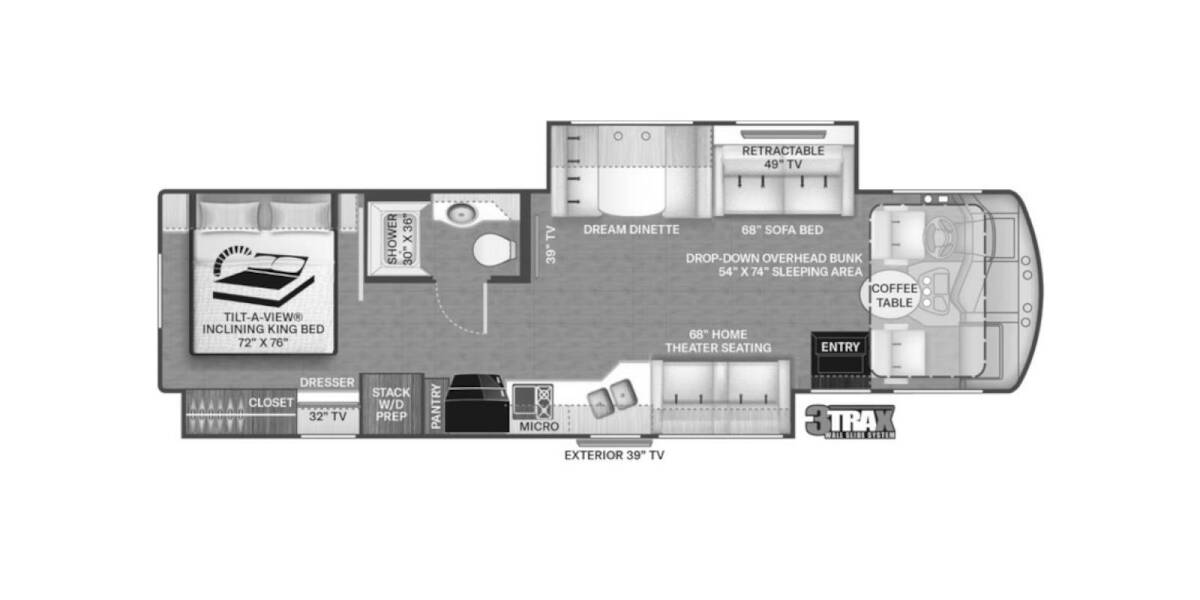 2022 Thor Challenger Ford 35MQ Class A at Luxury RV's of Arizona STOCK# M144 Floor plan Layout Photo