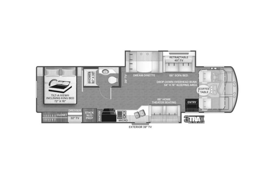 2022 Thor Challenger 35MQ Class A at Luxury RV's of Arizona STOCK# M144 Floor plan Layout Photo
