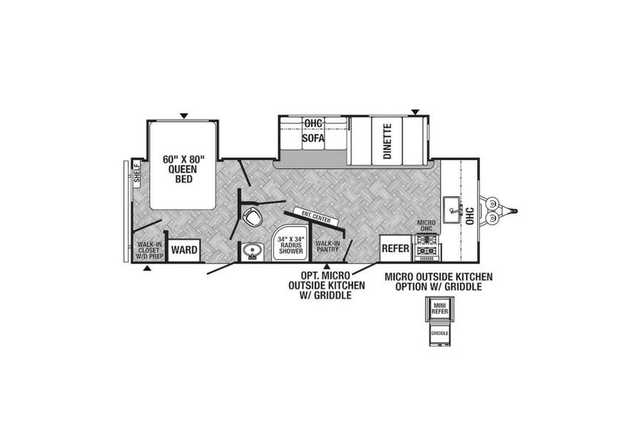 2022 Palomino Puma 26FKDS  at Luxury RV's of Arizona STOCK# T832 Floor plan Layout Photo