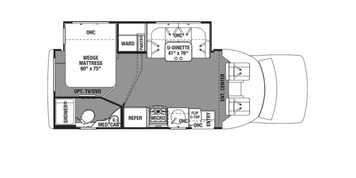 2018 Sunseeker Ford 2430S Class C at Luxury RV's of Arizona STOCK# U901 Floor plan Layout Photo