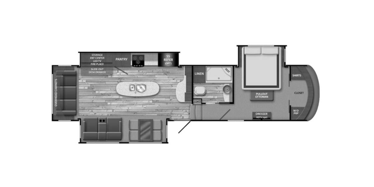 2015 Grand Design Solitude 369RL Fifth Wheel at Luxury RV's of Arizona STOCK# 123 Floor plan Layout Photo