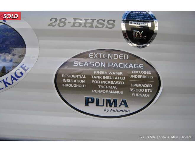 2022 Palomino Puma 28BHSS Travel Trailer at Luxury RV's of Arizona STOCK# T837 Photo 13