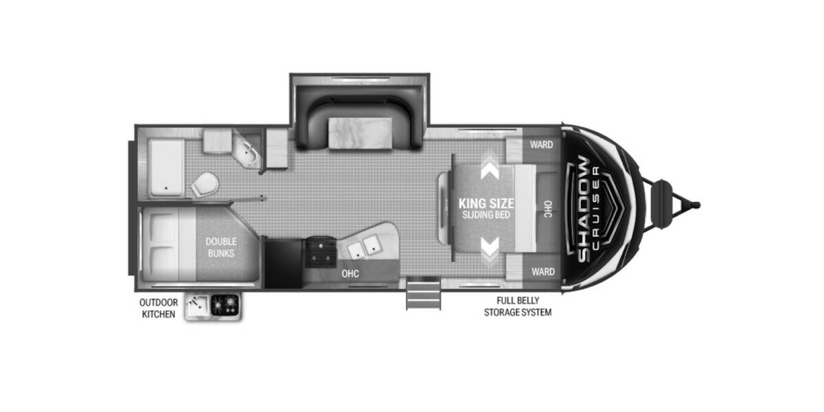 2022 Cruiser RV Shadow Cruiser 240BHS Travel Trailer at Luxury RV's of Arizona STOCK# T836 Floor plan Layout Photo
