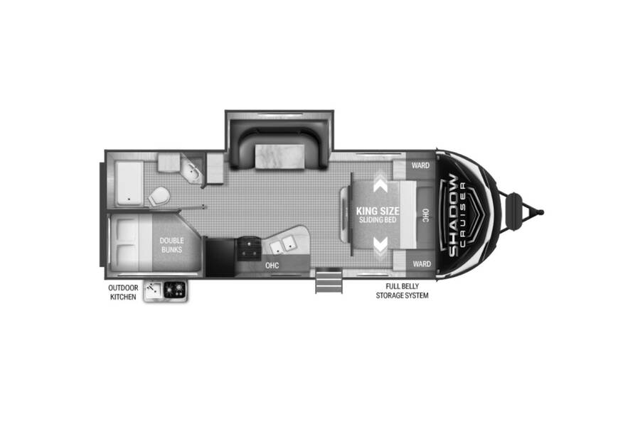 2022 Cruiser RV Shadow Cruiser 240BHS  at Luxury RV's of Arizona STOCK# T836 Floor plan Layout Photo