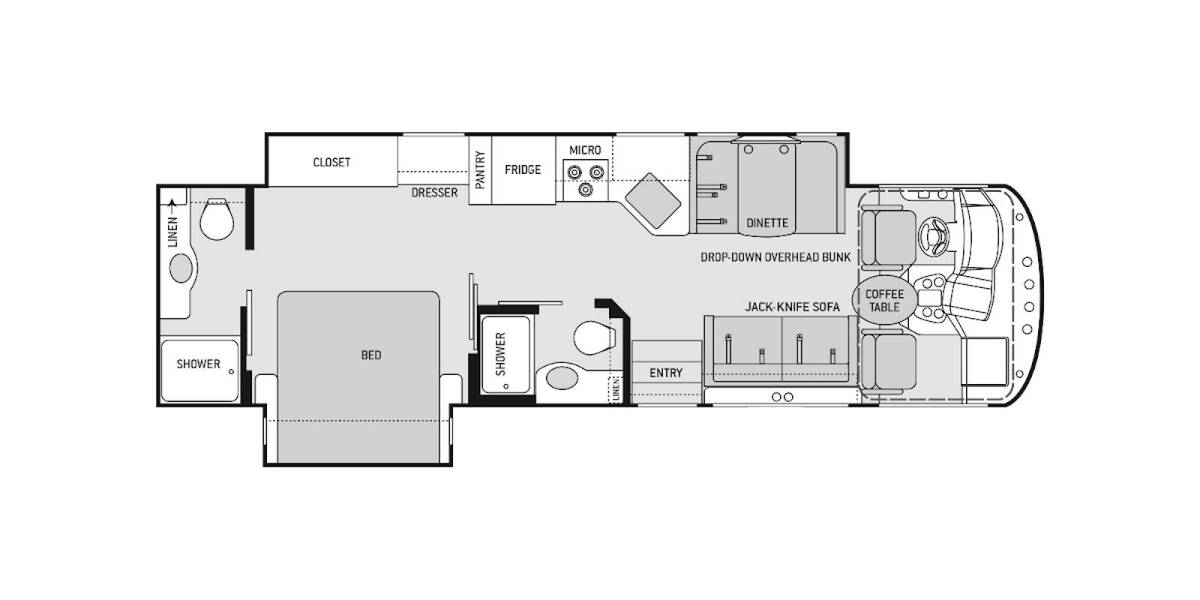2018 Thor A.C.E. Ford 32.1 Class A at Luxury RV's of Arizona STOCK# U918 Floor plan Layout Photo