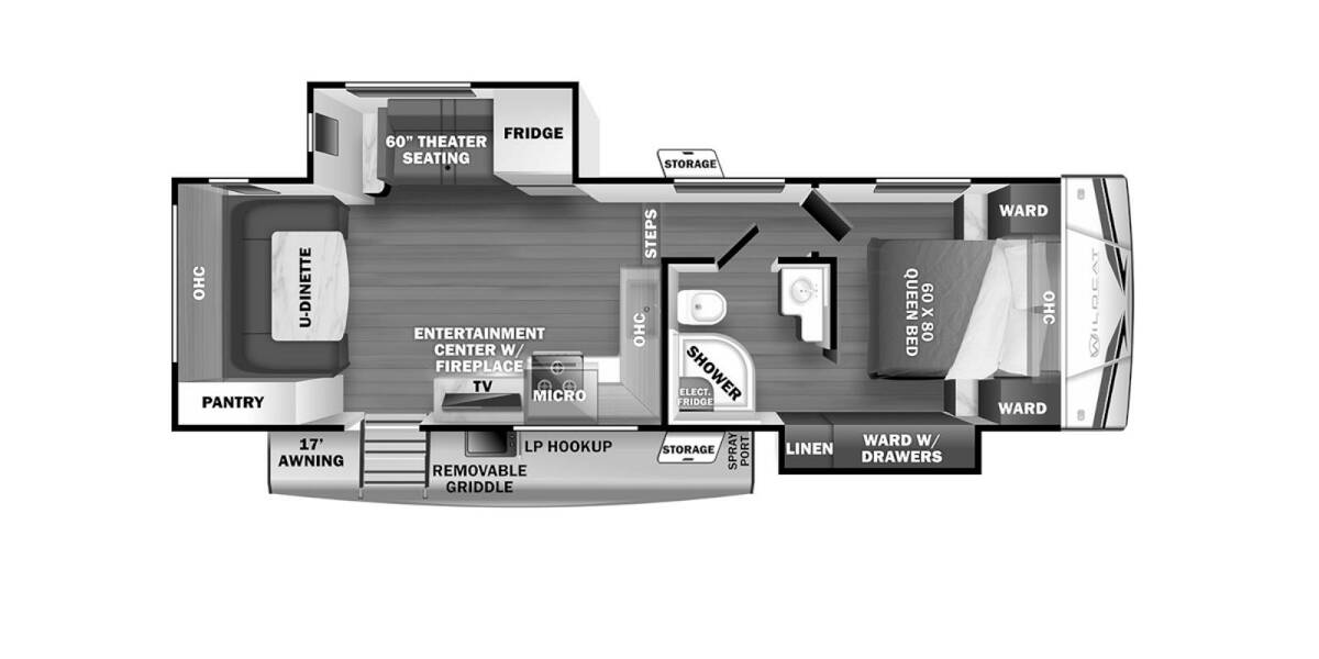 2022 Wildcat 260RD Fifth Wheel at Luxury RV's of Arizona STOCK# T851 Floor plan Layout Photo