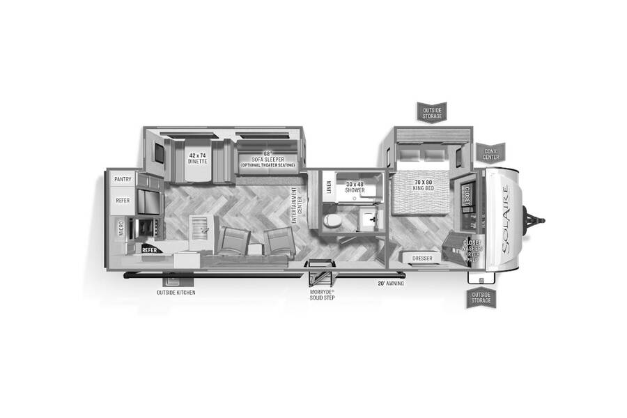 2022 Palomino SolAire Ultra Lite 304RKDS  at Luxury RV's of Arizona STOCK# T858 Floor plan Layout Photo