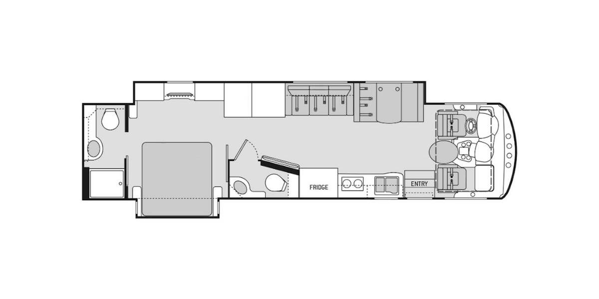 2017 Thor Challenger Ford 37LX Class A at Luxury RV's of Arizona STOCK# U931 Floor plan Layout Photo