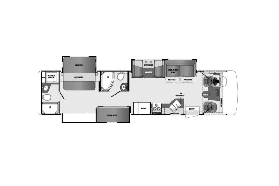 2017 Georgetown 364TS Class A at Luxury RV's of Arizona STOCK# U937 Floor plan Layout Photo