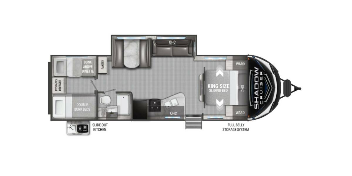 2022 Cruiser RV Shadow Cruiser 280QBS Travel Trailer at Luxury RV's of Arizona STOCK# T776 Floor plan Layout Photo