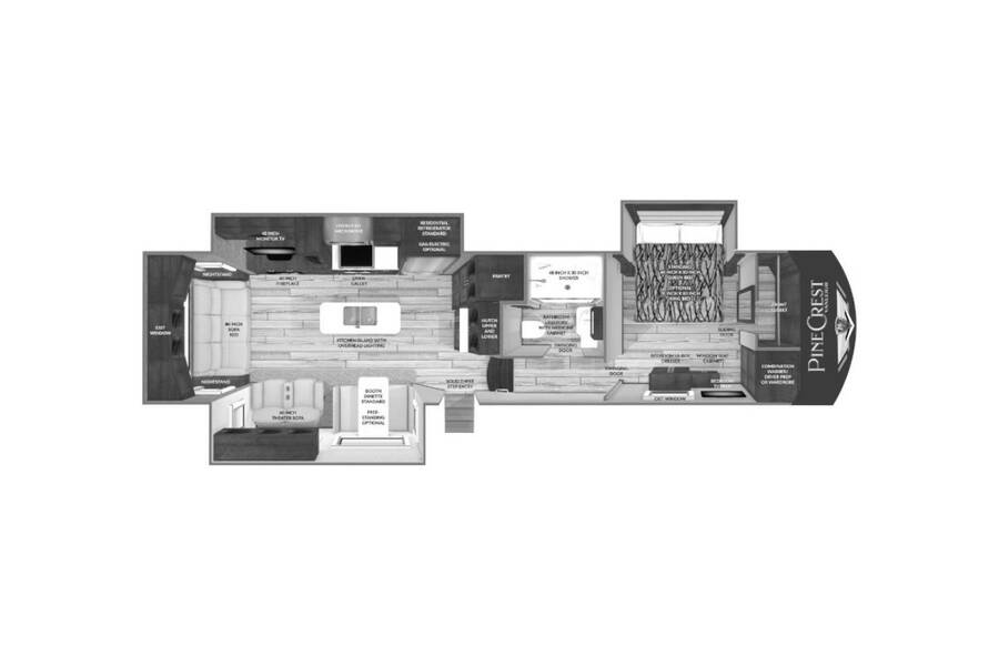 2020 Vanleigh Pinecrest 335RLP Fifth Wheel at Luxury RV's of Arizona STOCK# U952 Floor plan Layout Photo