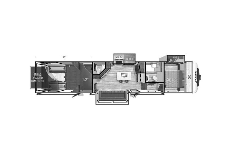 2022 XLR Nitro 35DK5 Fifth Wheel at Luxury RV's of Arizona STOCK# T868 Floor plan Layout Photo