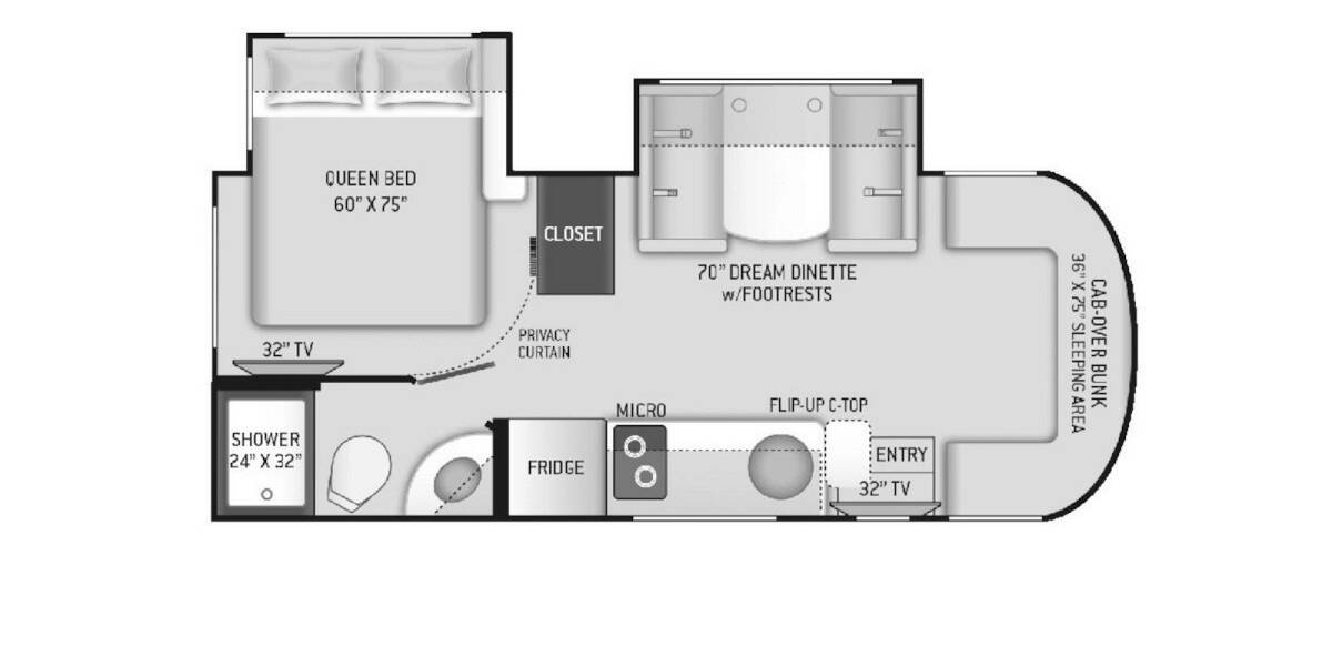 2020 Thor Citation Sprinter 24SS Class B Plus at Luxury RV's of Arizona STOCK# U963 Floor plan Layout Photo