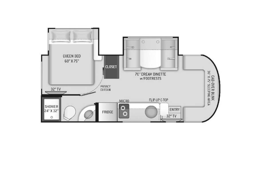 2020 Thor Citation Sprinter 24SS Class B Plus at Luxury RV's of Arizona STOCK# U963 Floor plan Layout Photo