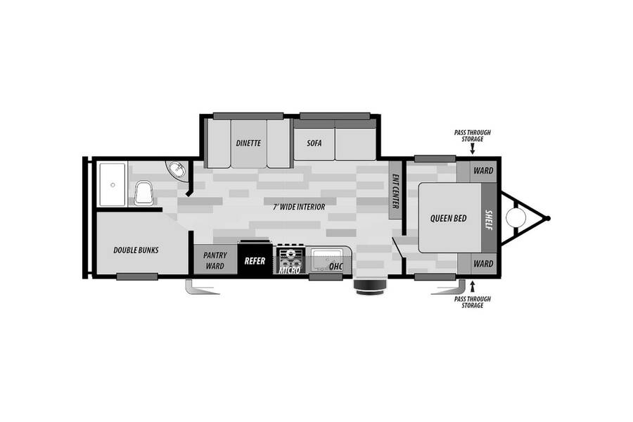 2021 Wildwood Wildwood X-Lite Select West 267SS  at Luxury RV's of Arizona STOCK# U969 Floor plan Layout Photo