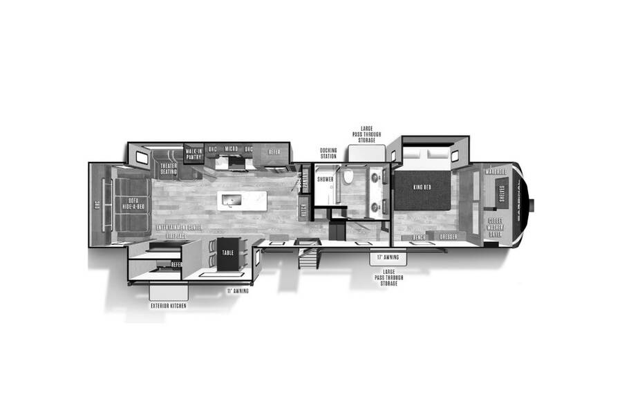 2022 Cardinal Limited 366DVLE Fifth Wheel at Luxury RV's of Arizona STOCK# T879 Floor plan Layout Photo