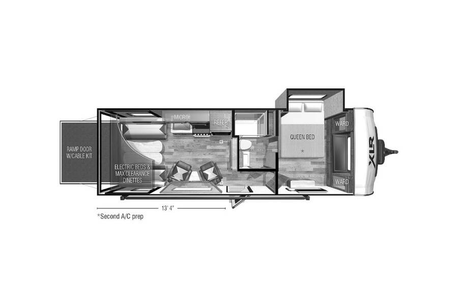 2022 XLR Hyperlite HD 2513 Travel Trailer at Luxury RV's of Arizona STOCK# T875 Floor plan Layout Photo
