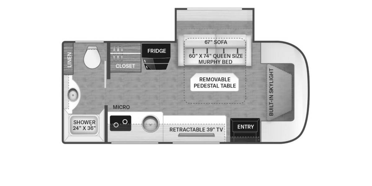 2023 Thor Gemini AWD 23TE Class B Plus at Luxury RV's of Arizona STOCK# M163 Floor plan Layout Photo