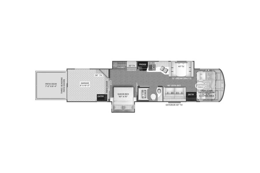2023 Thor Outlaw 38MB Class A at Luxury RV's of Arizona STOCK# M161 Floor plan Layout Photo